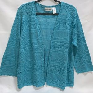 Lightweight blue/teal colored cardigan
